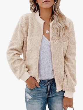 Women's Soft Sherpa Bomber Jacket